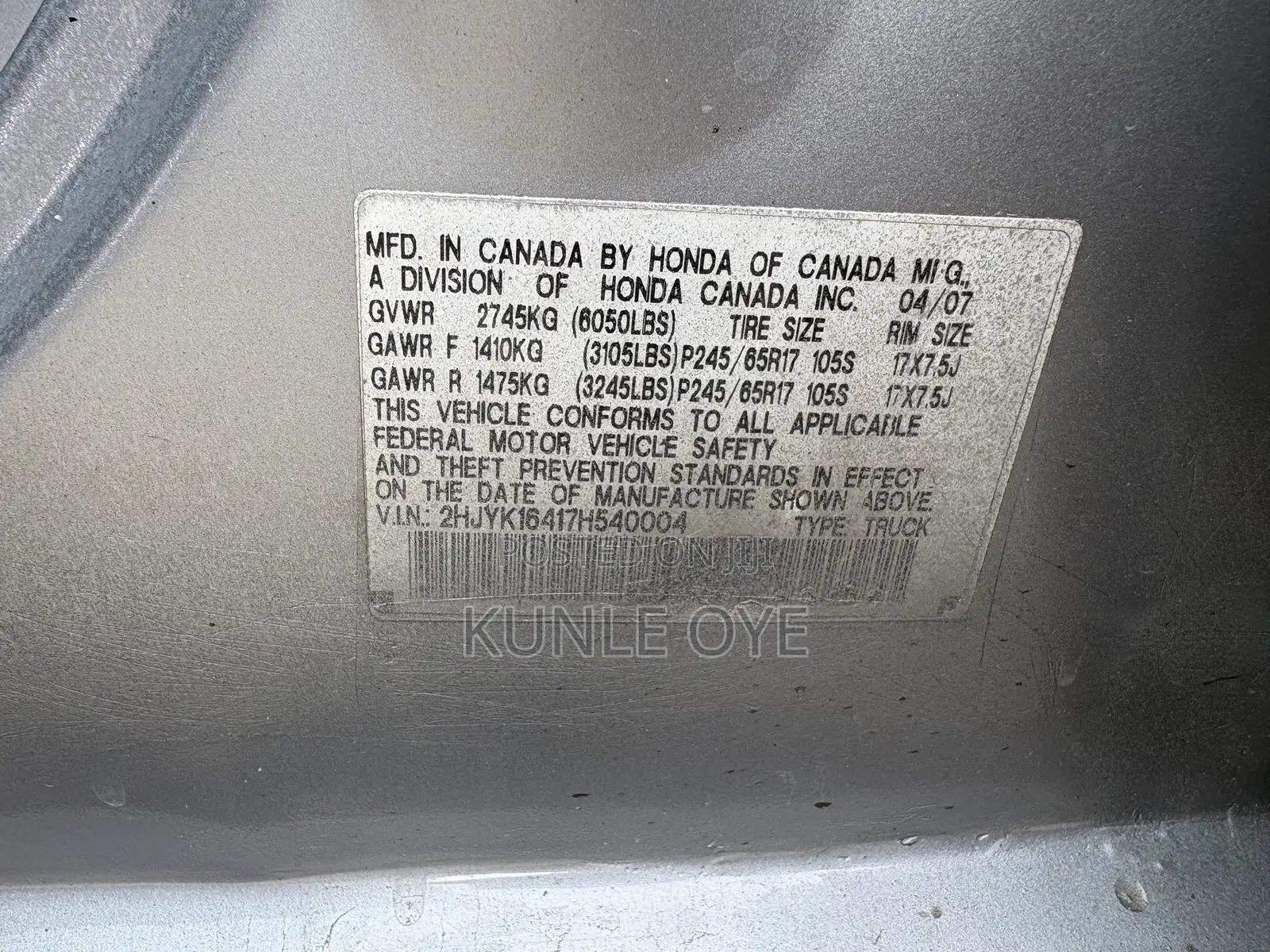 Honda Ridgeline RTL 2008 Silver