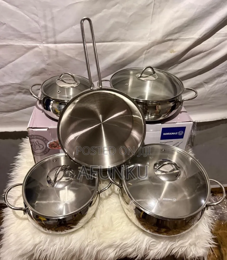 Stainless Steel Pot 9pcs Korkmaz