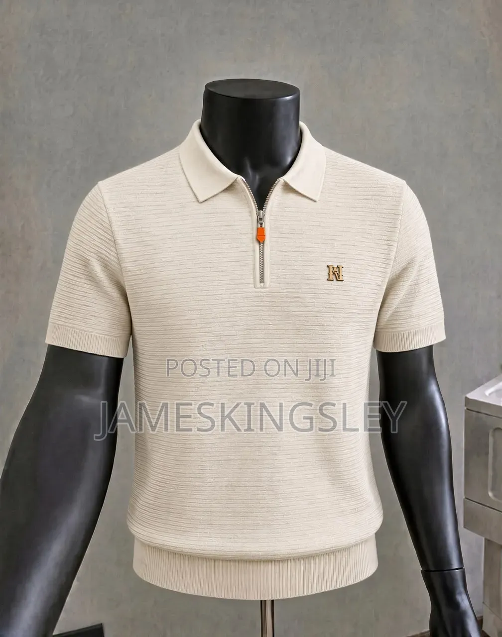 Hermes Zipper Knit Polo