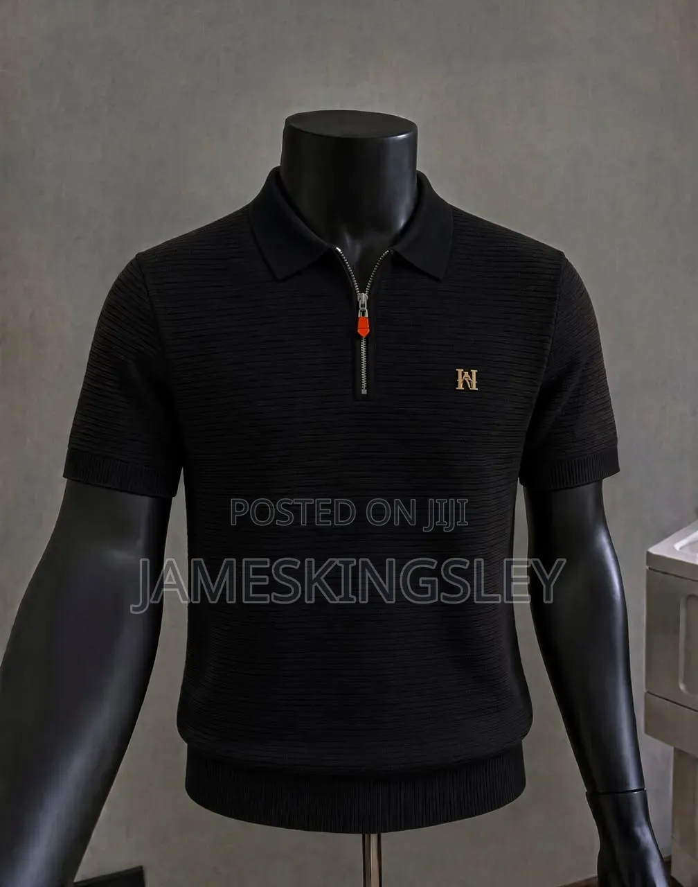 Hermes Zipper Knit Polo