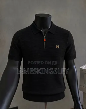 Hermes Zipper Knit Polo