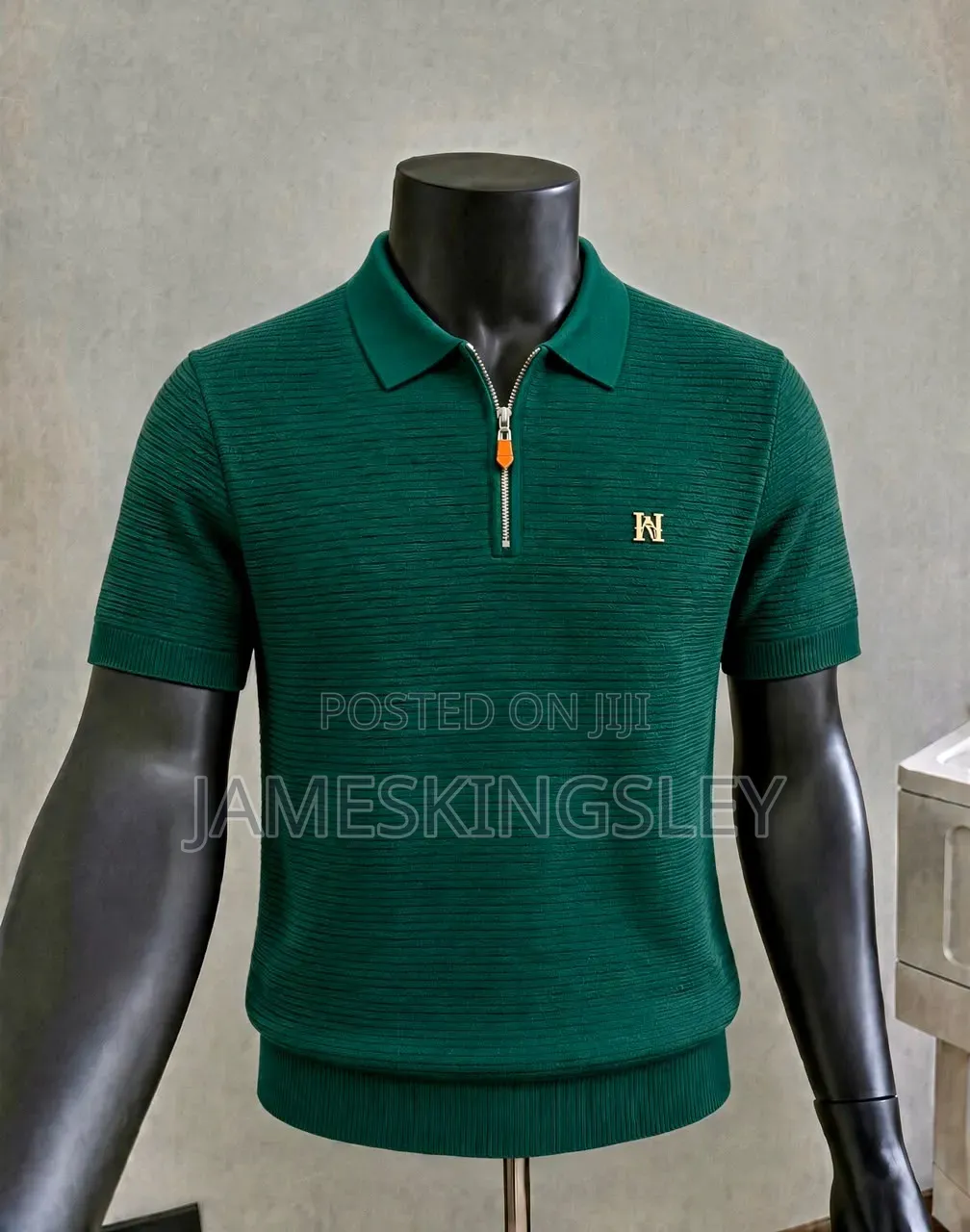 Hermes Zipper Knit Polo