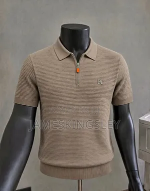 Hermes Zipper Knit Polo