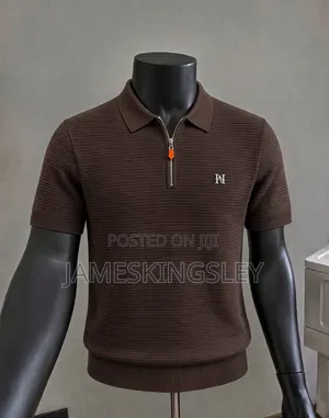 Hermes Zipper Knit Polo