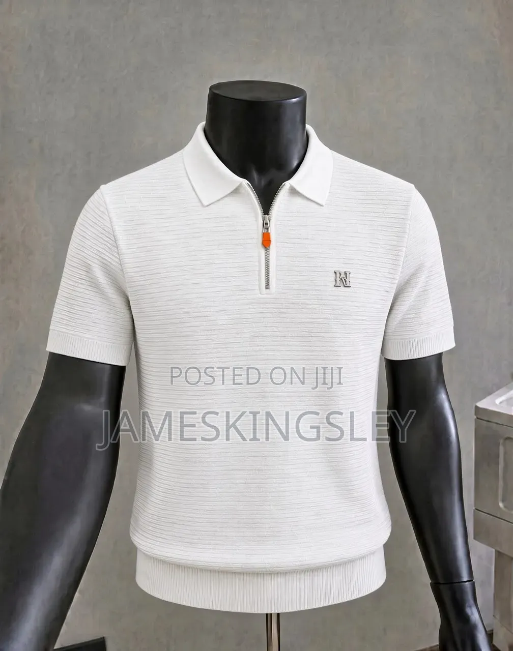 Hermes Zipper Knit Polo