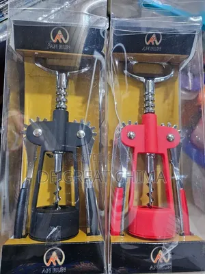 Quality Wine Opener Red and Black