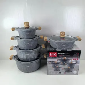 Granite Set of 5 Cooking Pots (Medium to Small)
