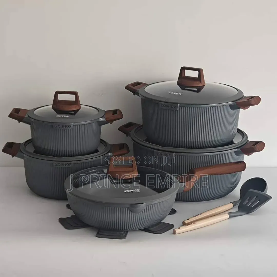 Granite Set of 5 Cooking Pots (Medium to Small)