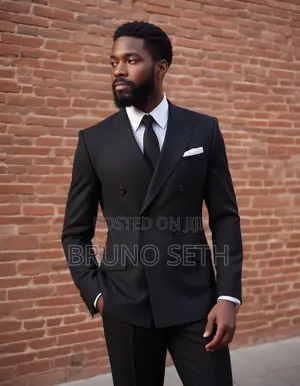 Black Double Breasted Suit