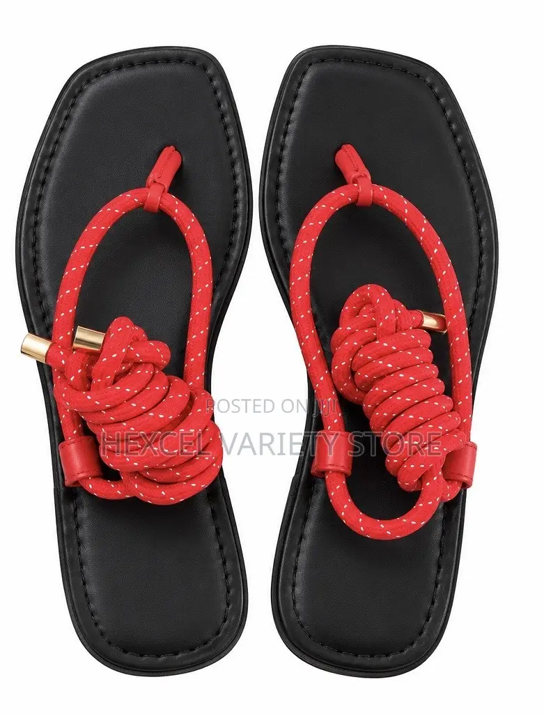 Luxury Rope Strap Flat Sandals