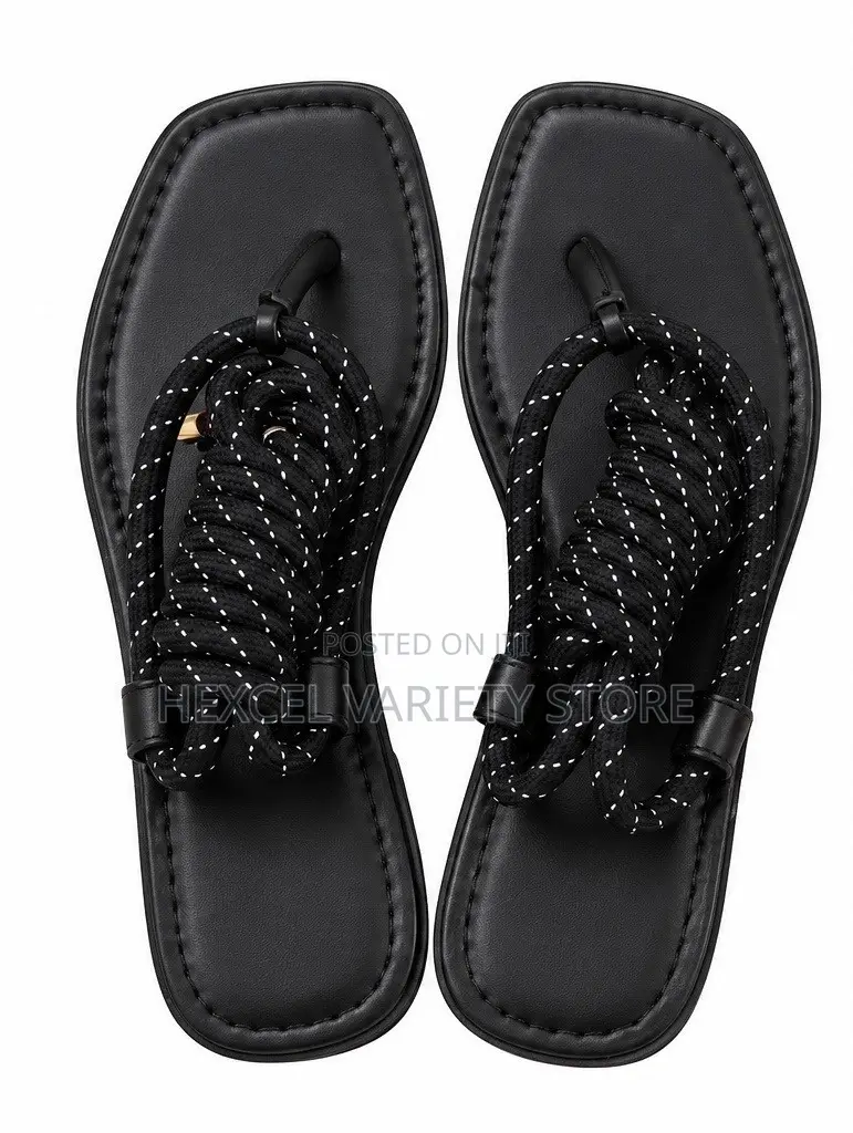 Luxury Rope Strap Flat Sandals