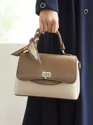 Handbag Comes With a Meddle Zipper a Strap