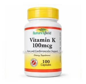Nature's Field Vitamin K 100mcg Bone Heart Health - 100 Capsules