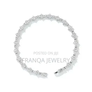 Round Stone Cubic Zirconia Bracelet Jewelry Mens Bracelet Hand Chain