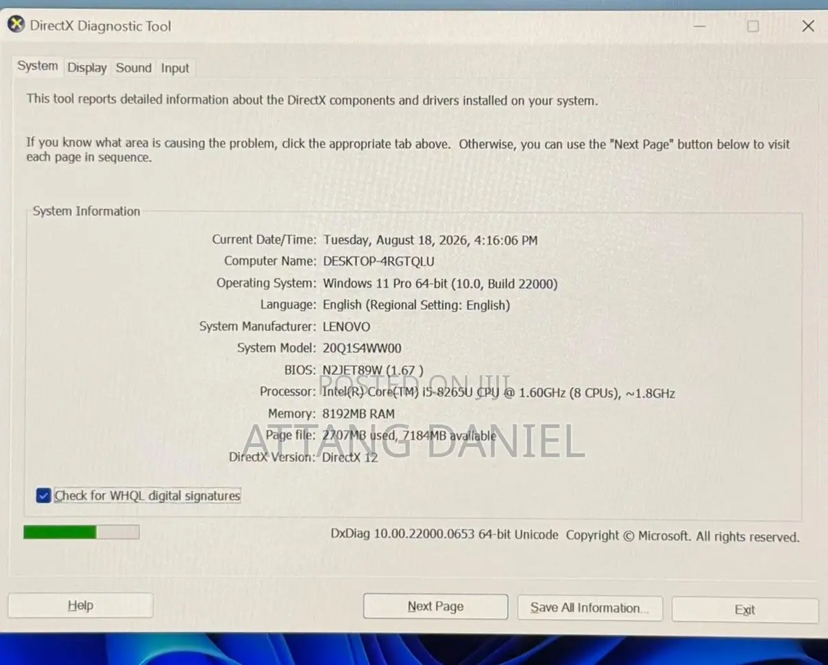 Laptop Lenovo ThinkPad X390 8GB Intel Core i5 SSD 256GB