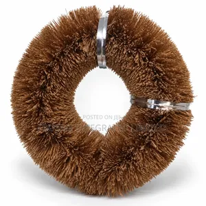 Donut-Shaped Coconut Fiber Cleaning Brush