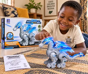Mechanical Dinosaur Toy With LED Lights, Sounds Moving Wings