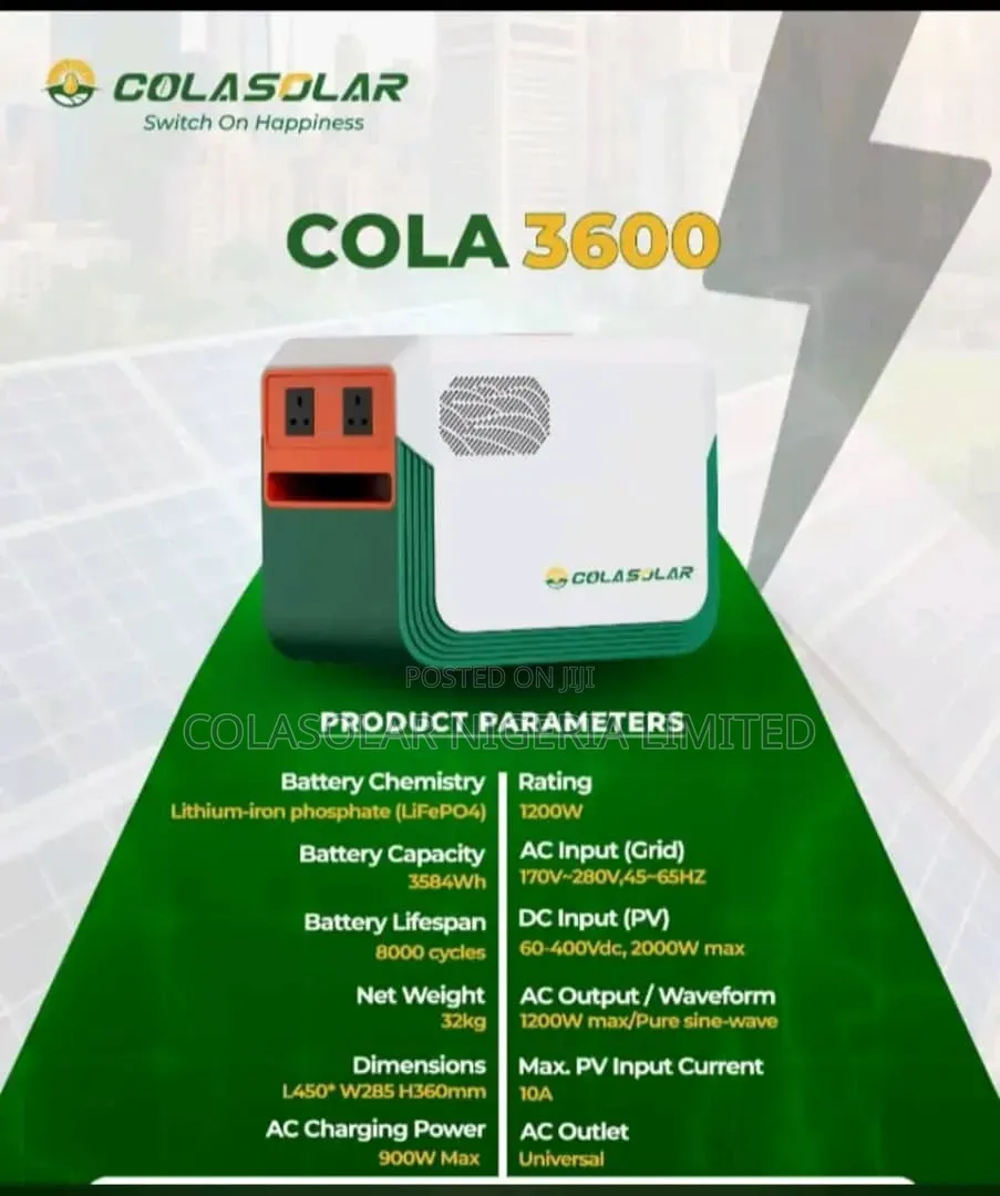 Cola3600 Colasolar Generator