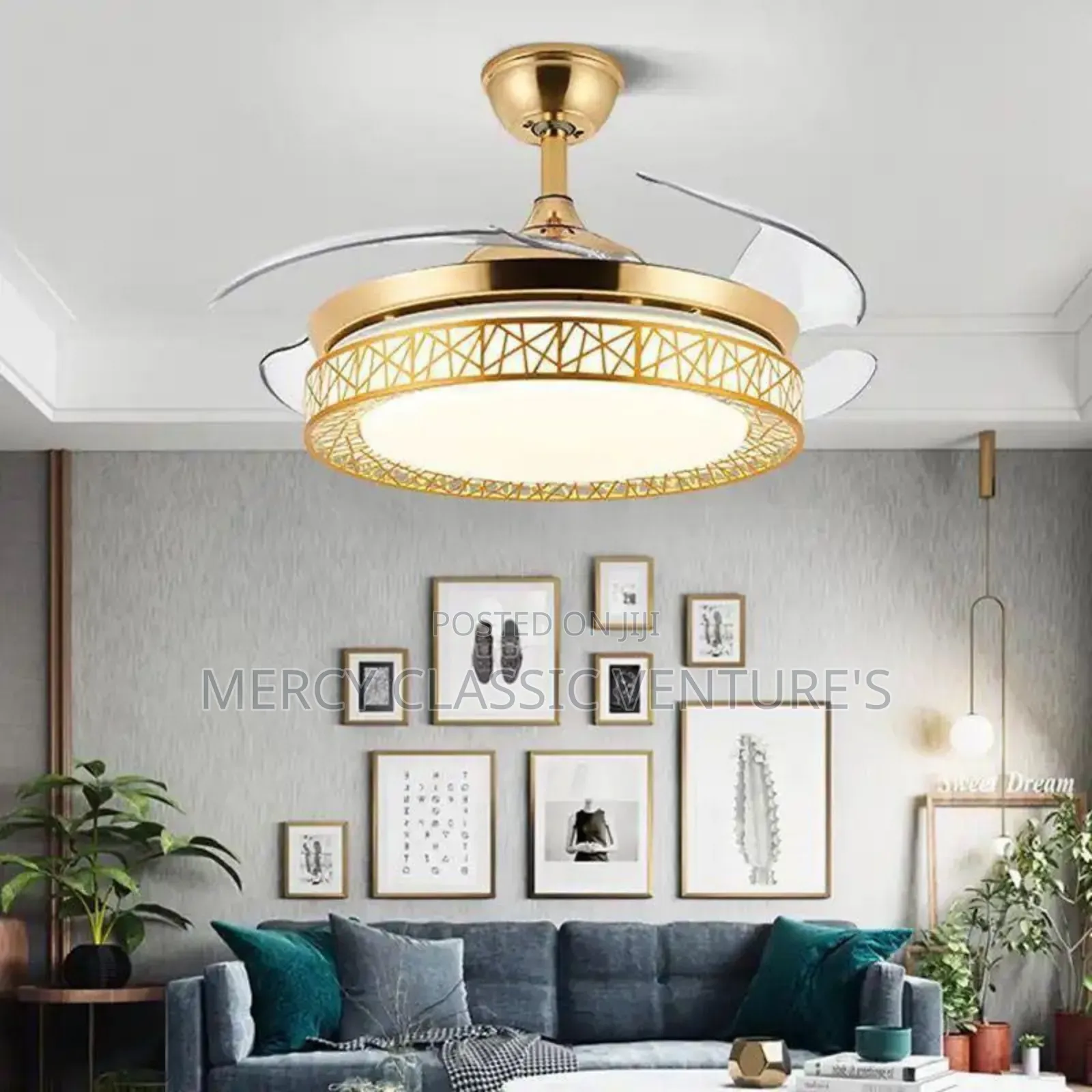 Luxury High-Quality Bluetooth Fan Led Light