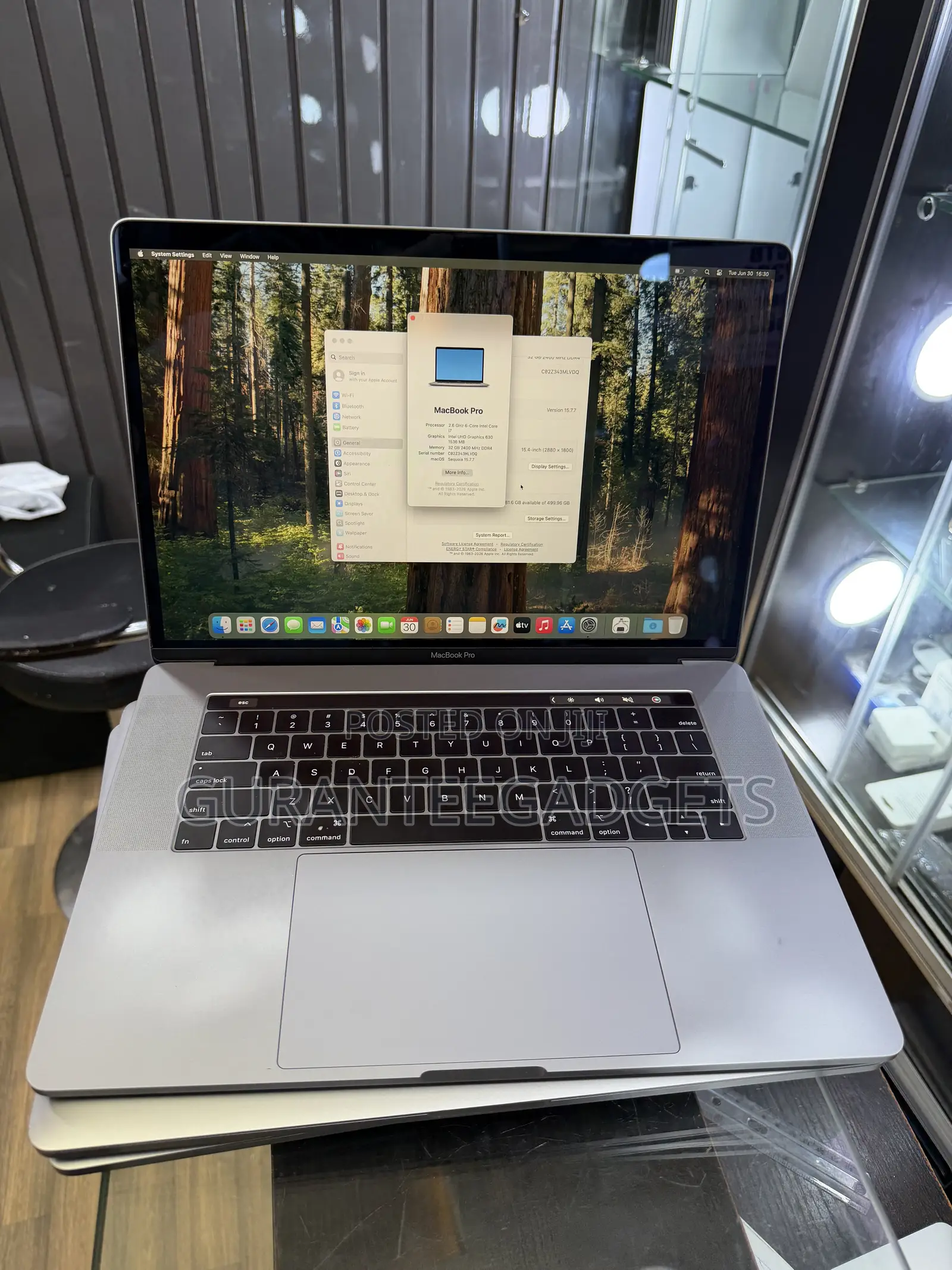 Laptop Apple MacBook Pro 2019 32GB Intel Core i7 SSD 512GB