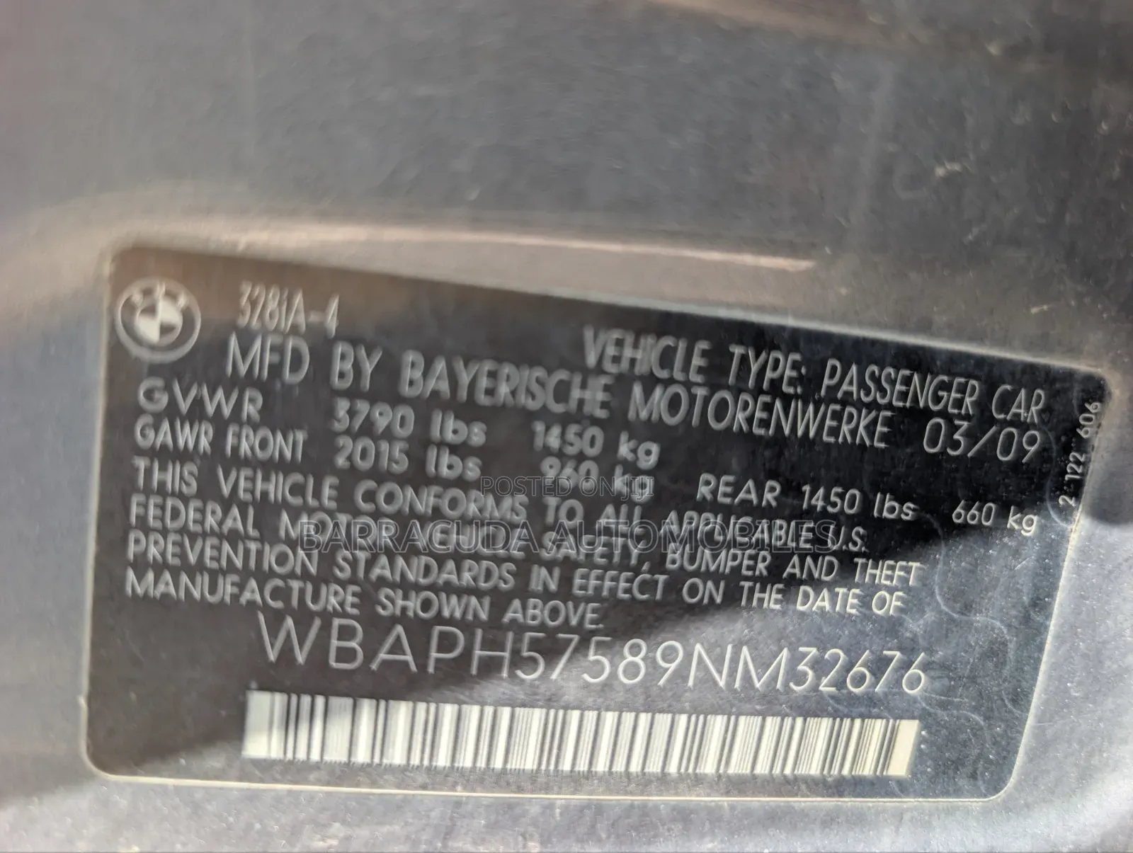 BMW 328i 2009 Gray