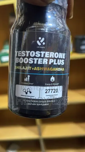 Testosterone Booster Plus – Shilajit + Ashwagandha | 60 Vegetarian Cap