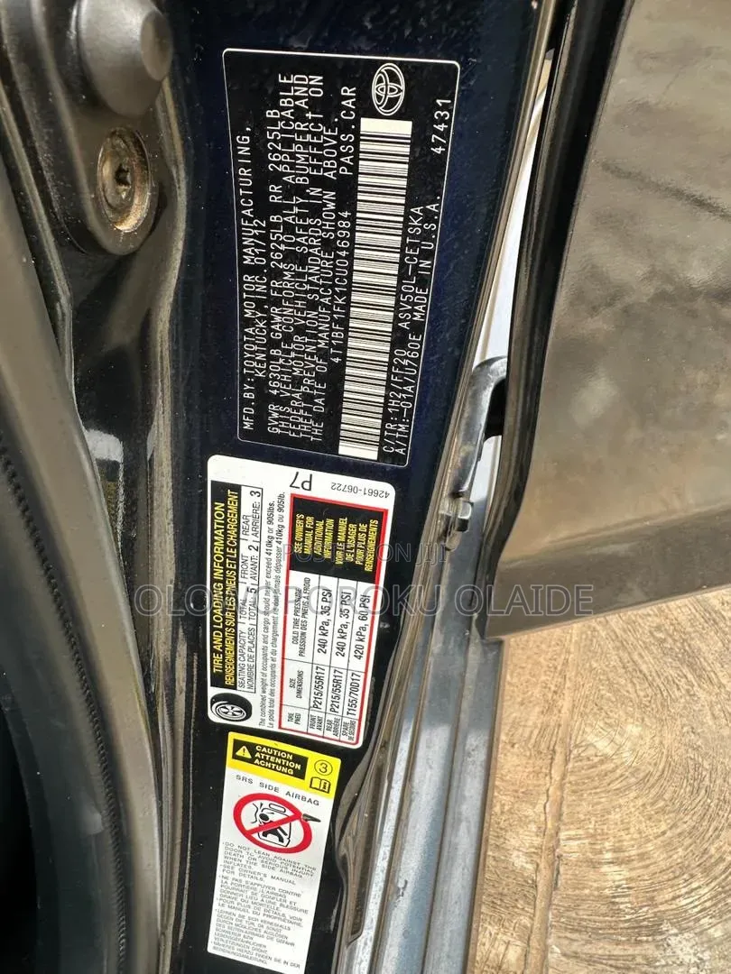 Toyota Camry 2012 Black