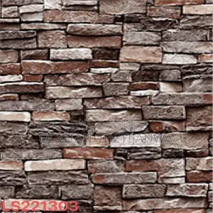 3D Brick Accent Cleanable Wallpaper