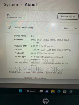 Laptop HP ProBook 440 G7 8GB Intel Core i5 SSD 256GB