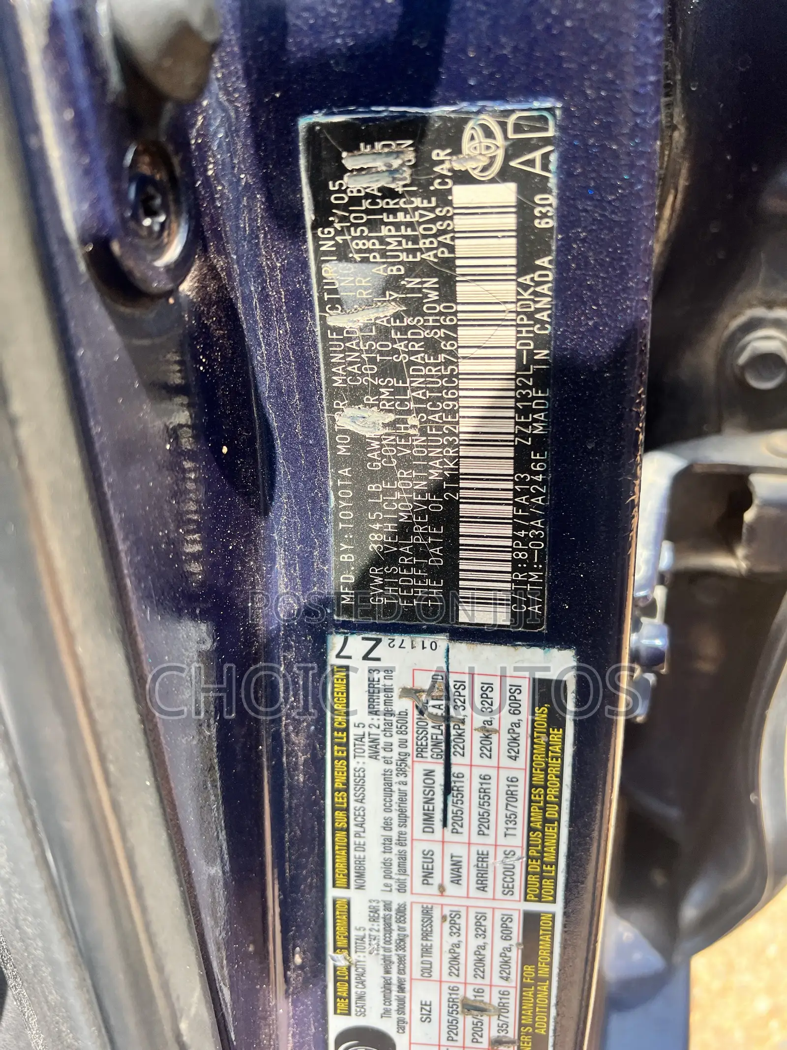 Toyota Matrix 2005 Blue