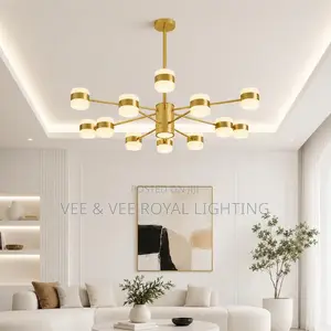 Luxury Modern Gold Led Chandelier - For Living Room, Bedroom, Hotels