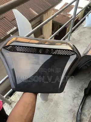 Gloss Black Hood Scoop With Mesh Grille