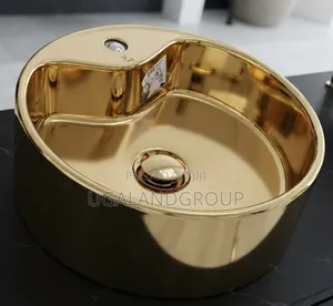 Premium Gold Porcelain Basin