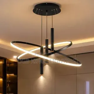 Black Led Pendant Light With 3in1 Drop Light for Dining Table Lamp