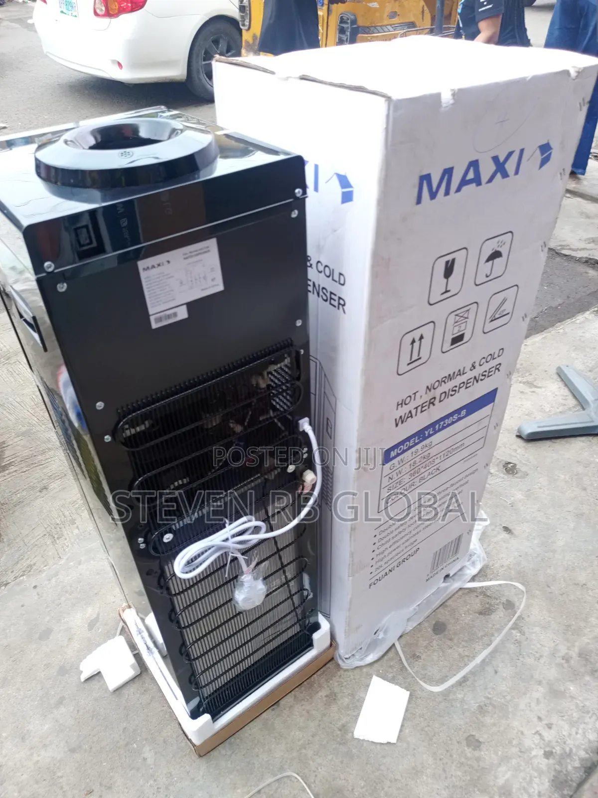 Maxi Hot, Normal Cold Water Dispenser With Fridge | Yl1730s-B