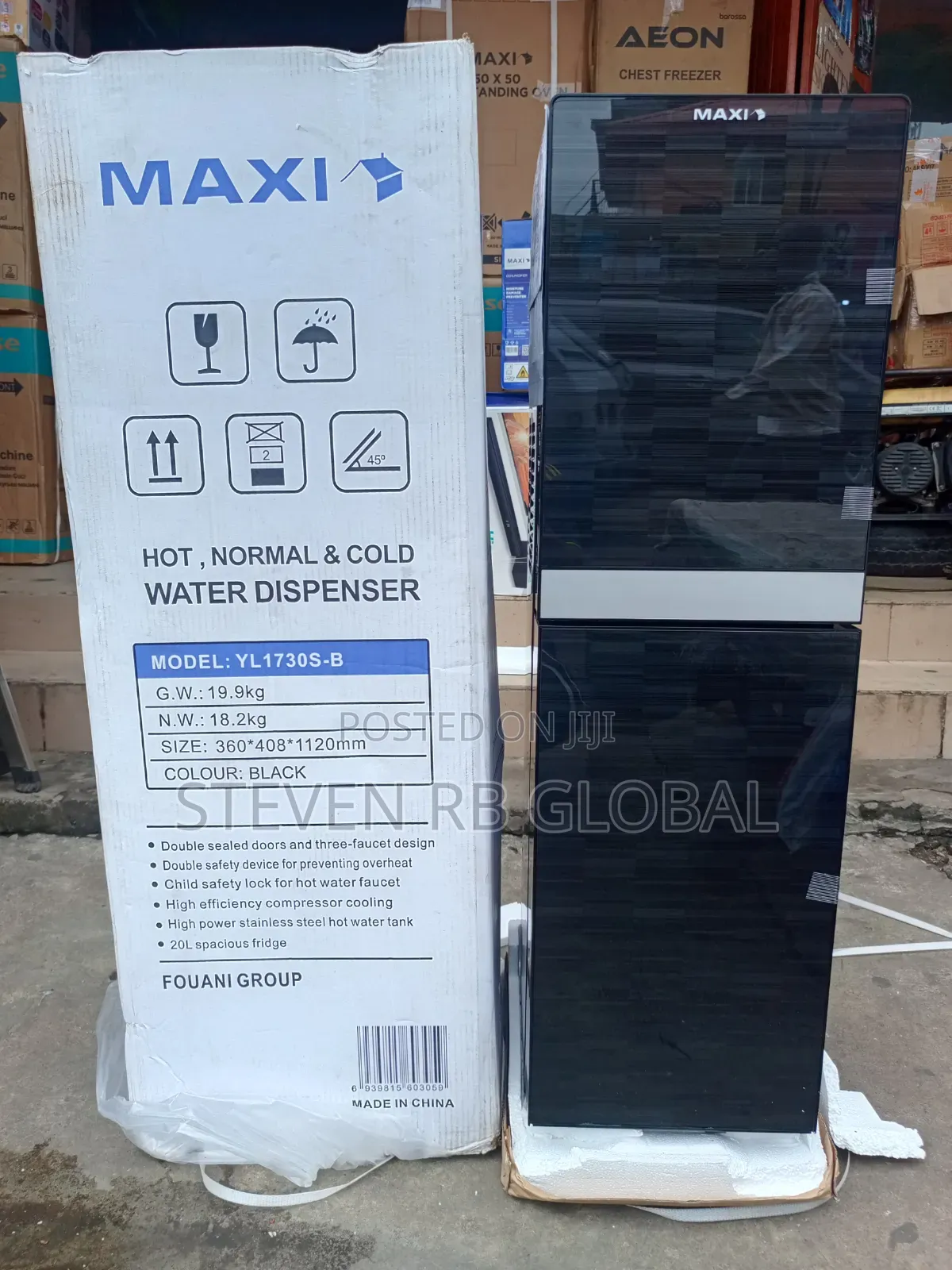 Maxi Hot, Normal Cold Water Dispenser With Fridge | Yl1730s-B