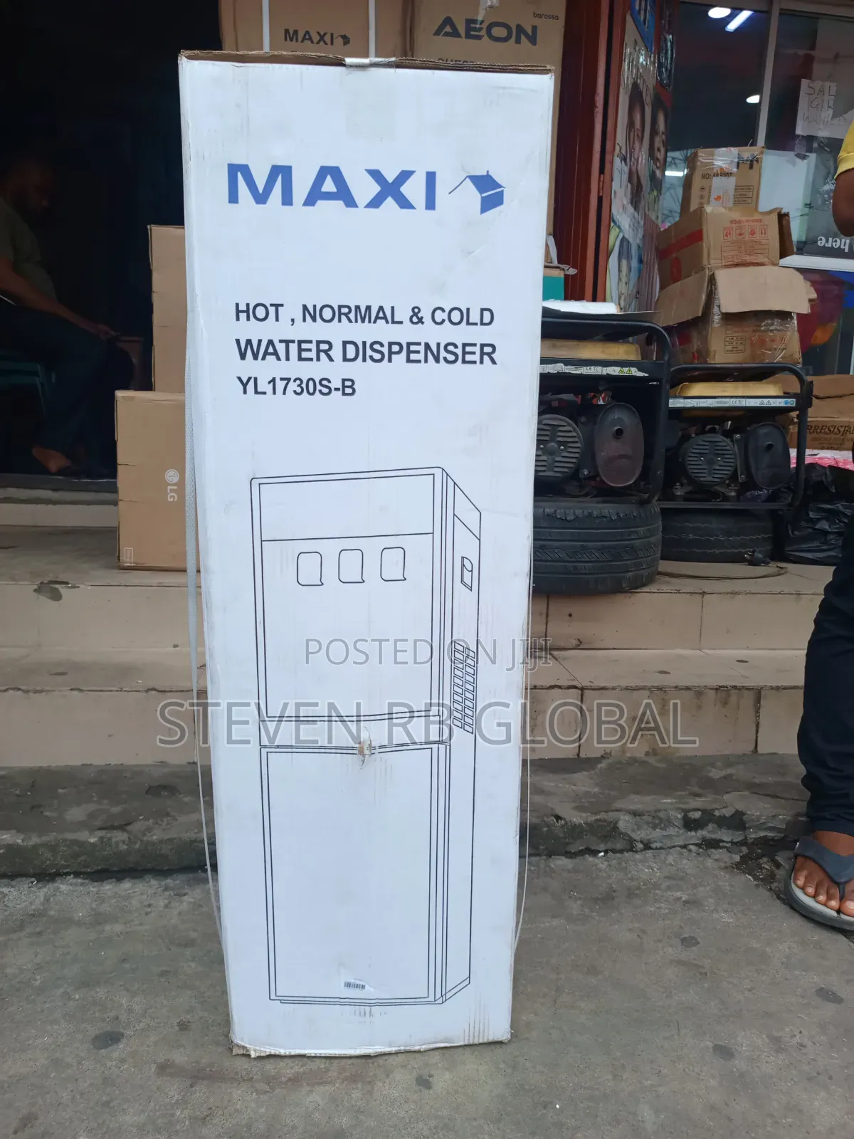 Maxi Hot, Normal Cold Water Dispenser With Fridge | Yl1730s-B