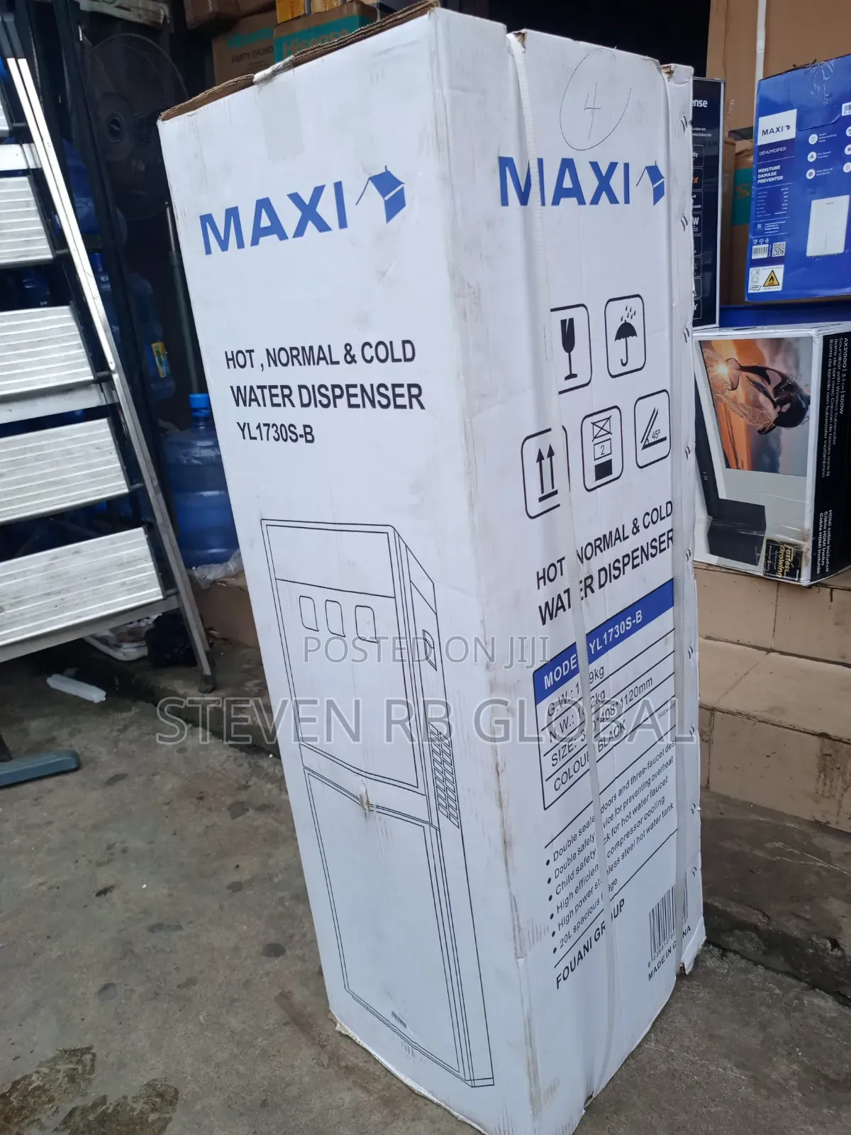 Maxi Hot, Normal Cold Water Dispenser With Fridge | Yl1730s-B