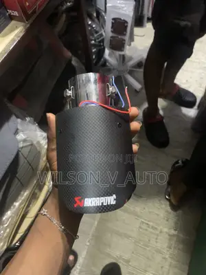Carbon Fiber Style Car Exhaust Tip With LED Light