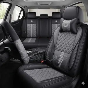 Premium Crown VIP Quilted Leather Car Seat Covers (Full Set)