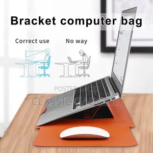 Egonomic Pu Leather Laptop Sleeve With Stand and Mousepad