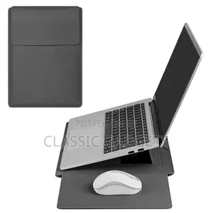 Egonomic Pu Leather Laptop Sleeve With Stand and Mousepad