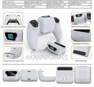 PS5 Wireless Controller Rechargeable Battery Pack With Back Clip