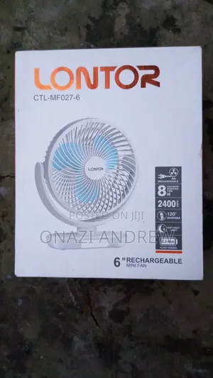 Brand New Lontor 6" Rechargeable Fan
