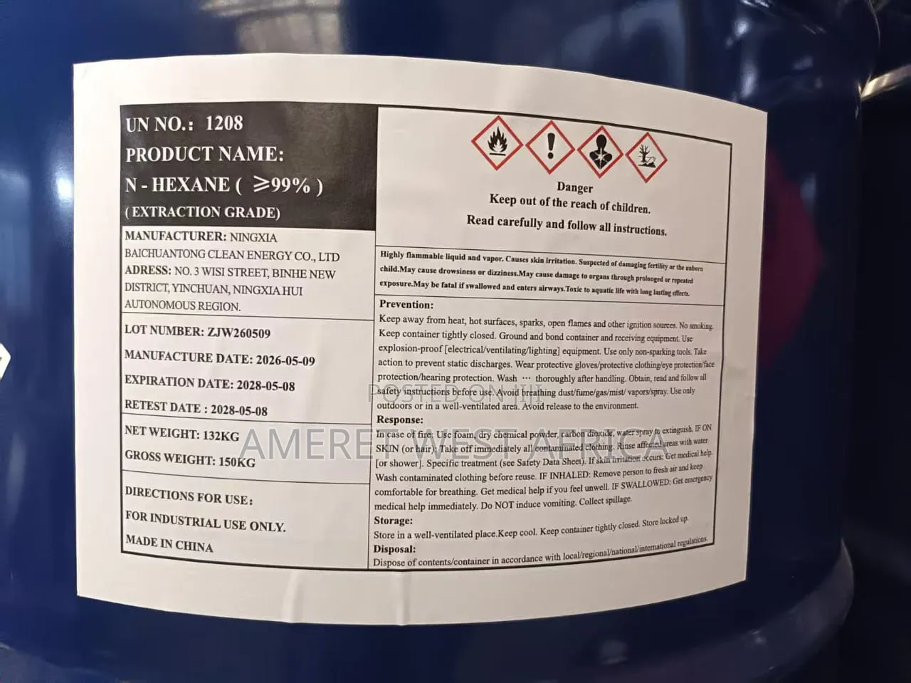N Hexane ( N- Hexane ) - 99%
