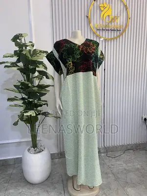 Cotton Stripe Bubu Gown