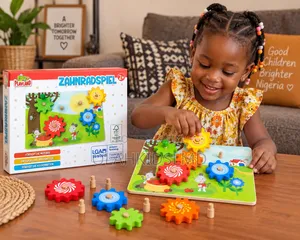 Wooden Gear Puzzle Toy for Kids 2+ – Motor Skills Game