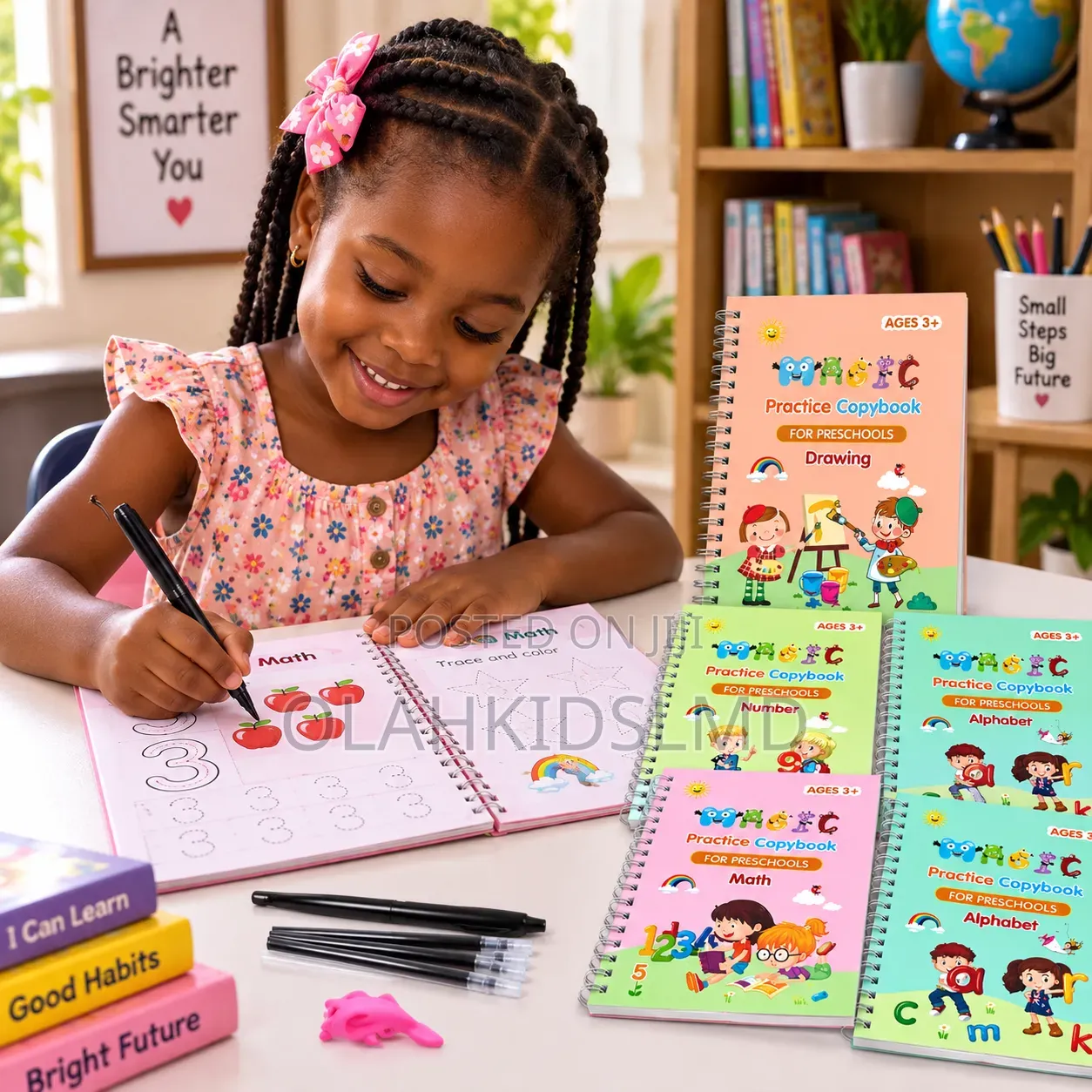 Preschool Practice Copybook Set for Writing, Math ABC