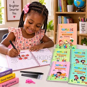 Preschool Practice Copybook Set for Writing, Math ABC