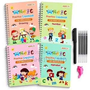 Preschool Practice Copybook Set for Writing, Math ABC
